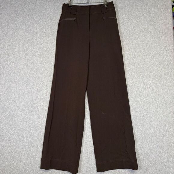 Vintage St. John Sport Women's Size 6 Brown Wide Flare Leg Dress Pants Trousers - Picture 1 of 12